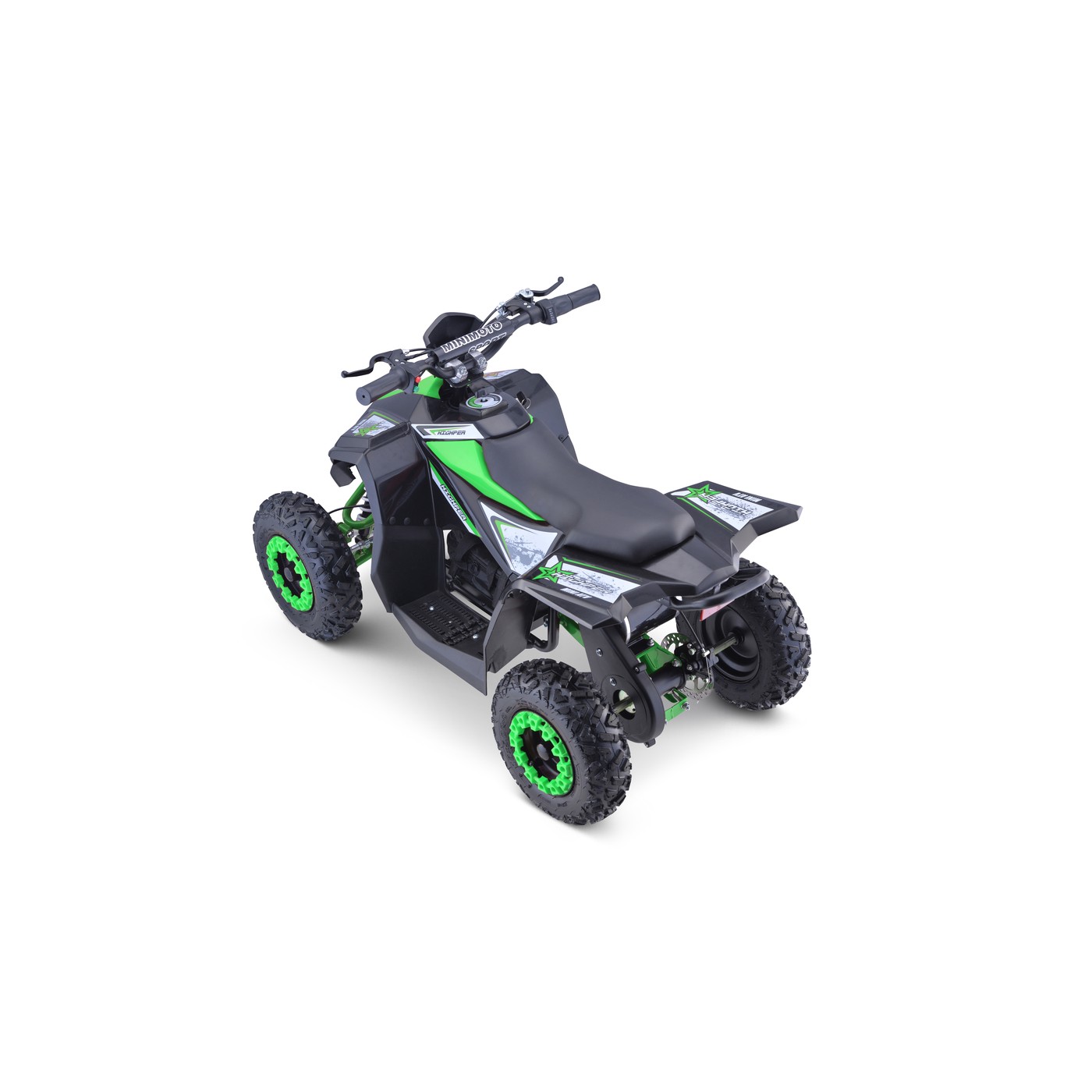 Quad E-STAR na baterii Zelená 35km/h + Bezkartáčový motor 1000W + Nafouknutá kola + Nastavení sedadla