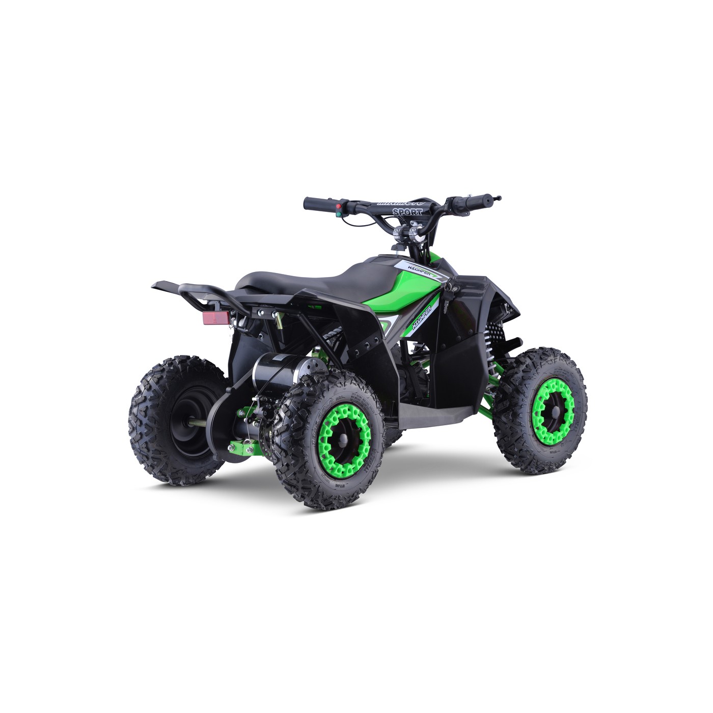 Quad E-STAR na baterii Zelená 35km/h + Bezkartáčový motor 1000W + Nafouknutá kola + Nastavení sedadla