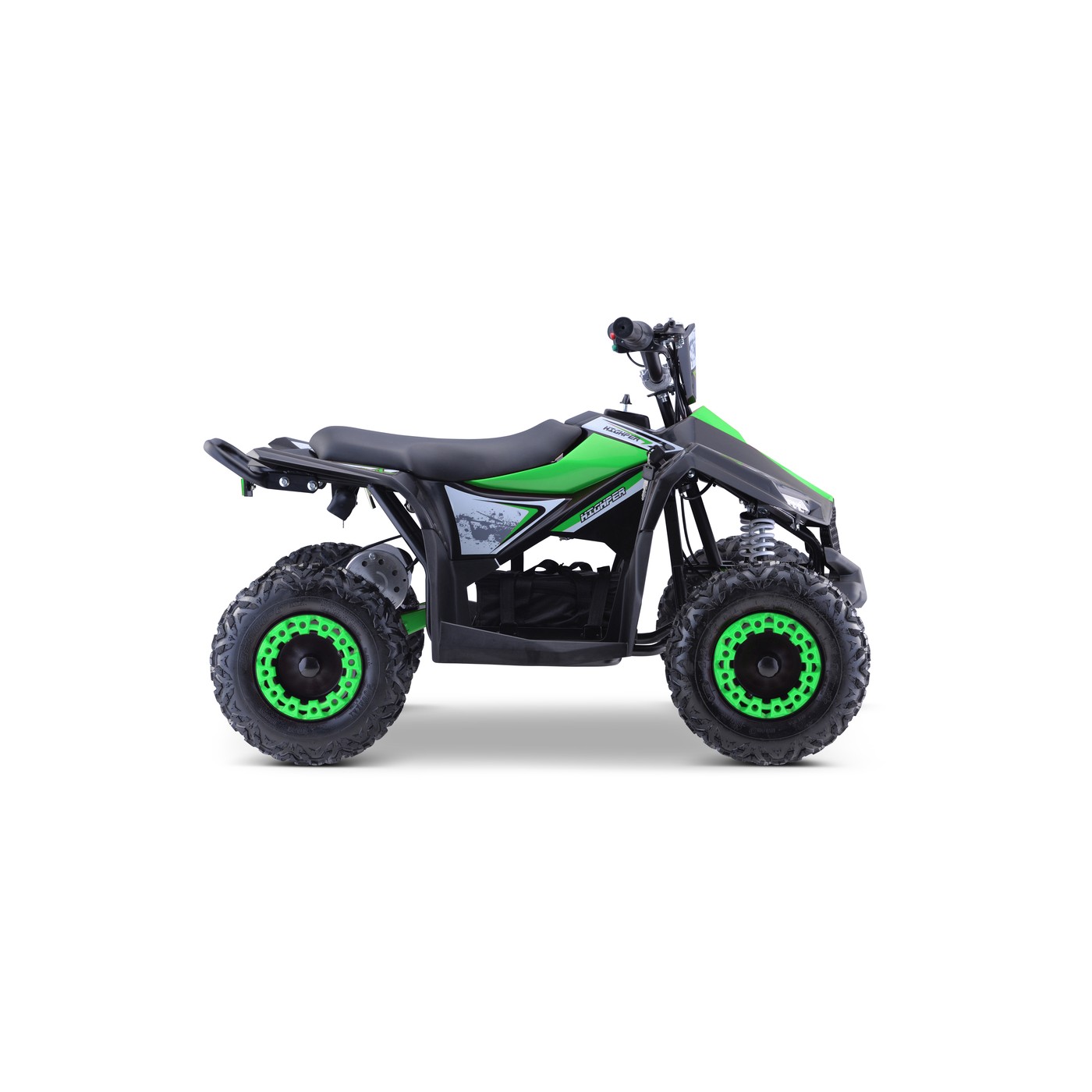 Quad E-STAR na baterii Zelená 35km/h + Bezkartáčový motor 1000W + Nafouknutá kola + Nastavení sedadla