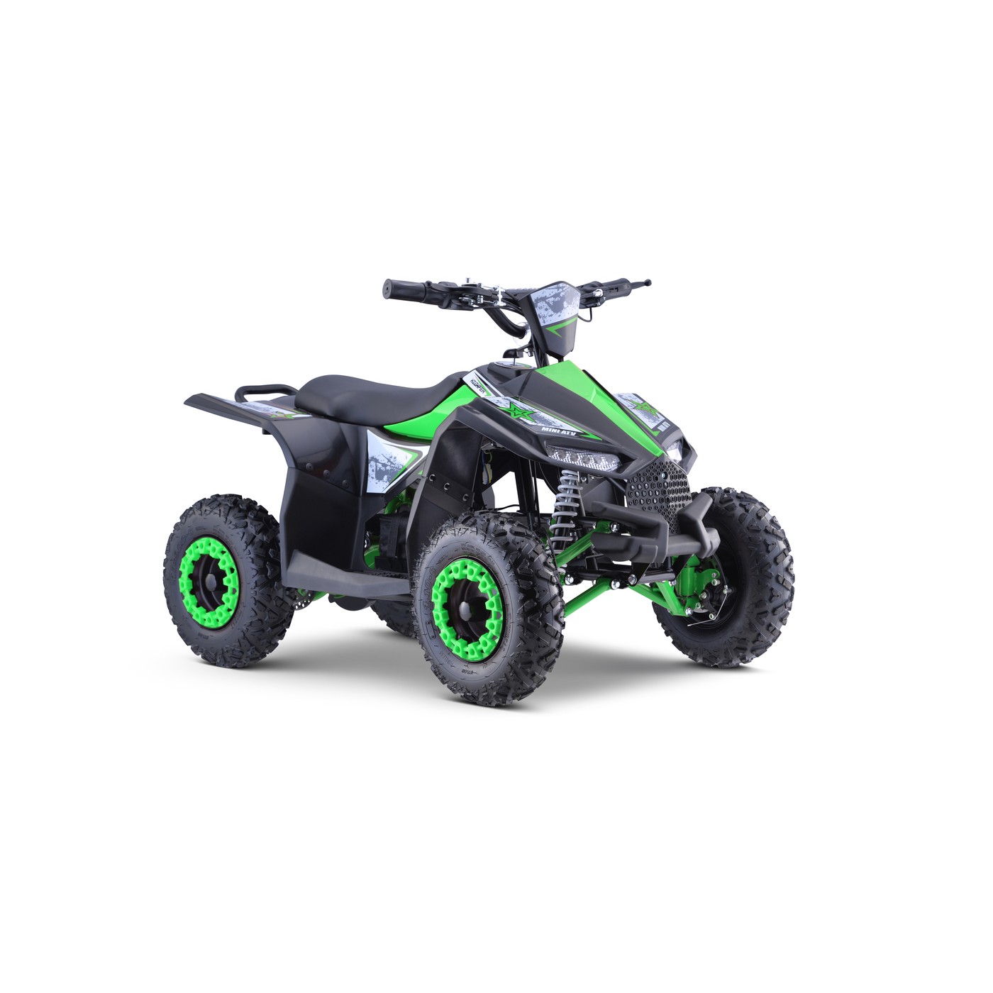Quad E-STAR na baterii Zelená 35km/h + Bezkartáčový motor 1000W + Nafouknutá kola + Nastavení sedadla