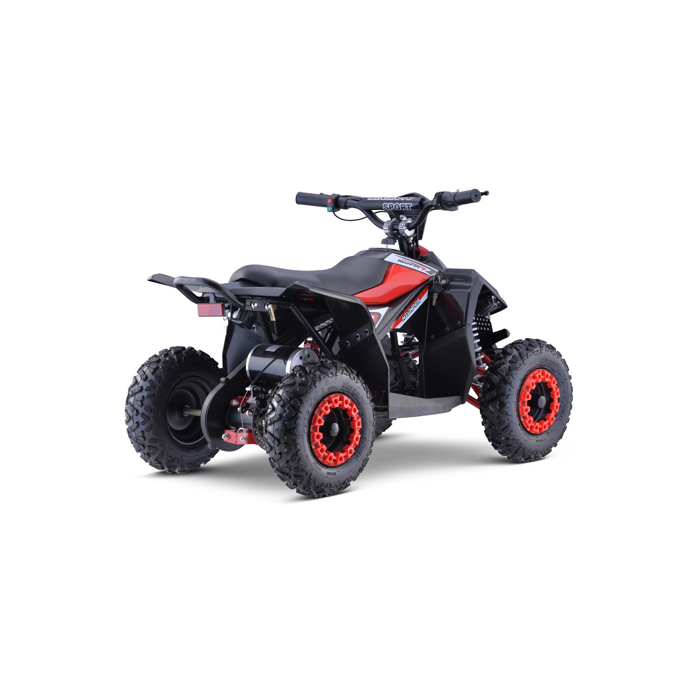Quad E-STAR na baterii červená 35km/h + střídavý motor 1000W + nafouknutá kola + nastavení sedadla
