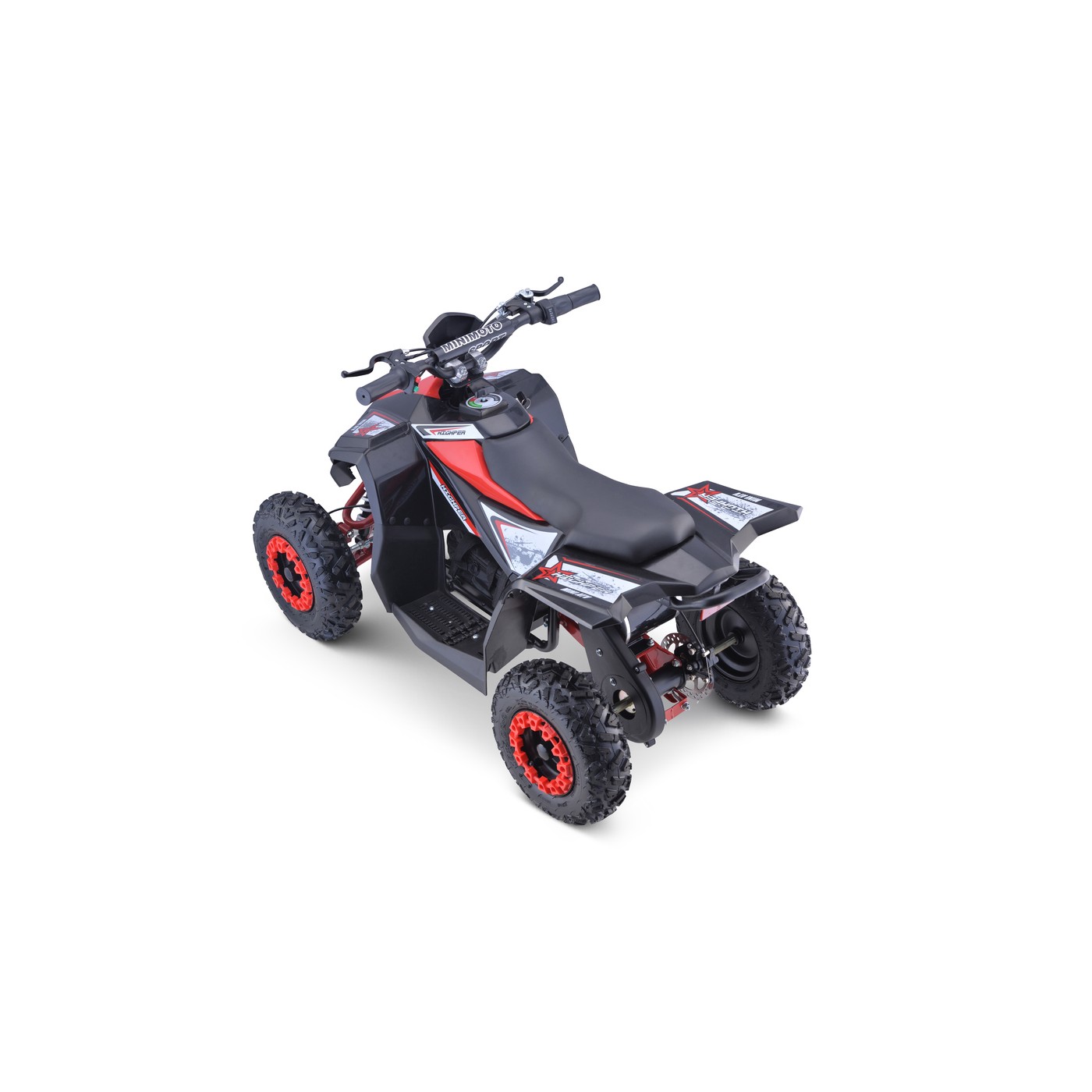 Quad E-STAR na baterii červená 35km/h + střídavý motor 1000W + nafouknutá kola + nastavení sedadla