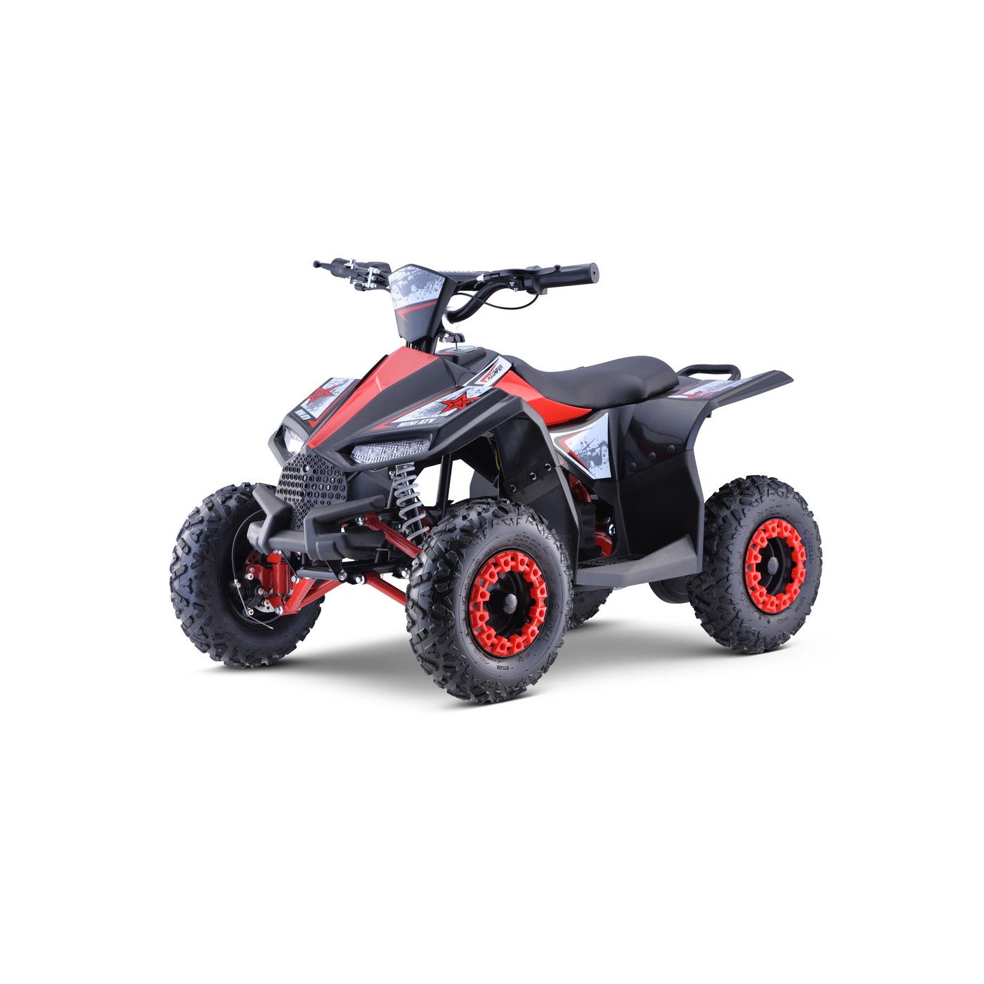 Quad E-STAR na baterii červená 35km/h + střídavý motor 1000W + nafouknutá kola + nastavení sedadla