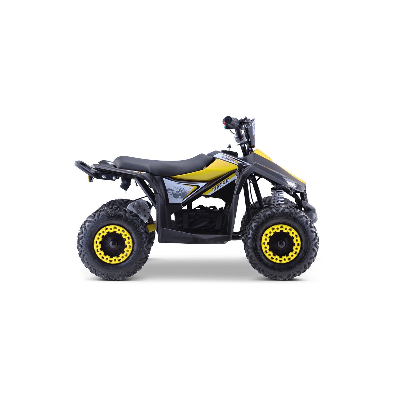Quad E-STAR na baterii žlutá 35 km/h + střídavý motor 1000 W + nafouknutá kola + nastavení sedadla