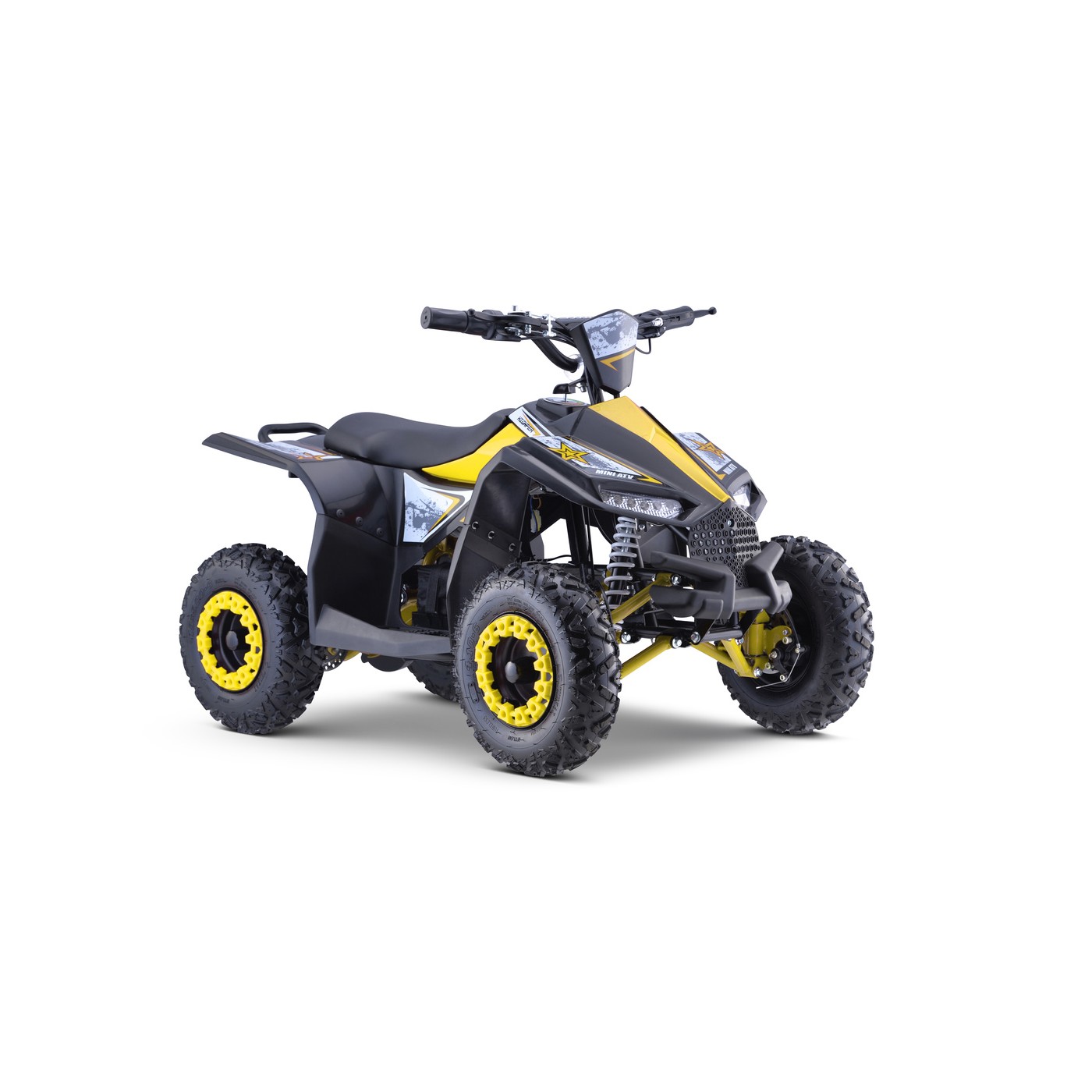 Quad E-STAR na baterii žlutá 35 km/h + střídavý motor 1000 W + nafouknutá kola + nastavení sedadla
