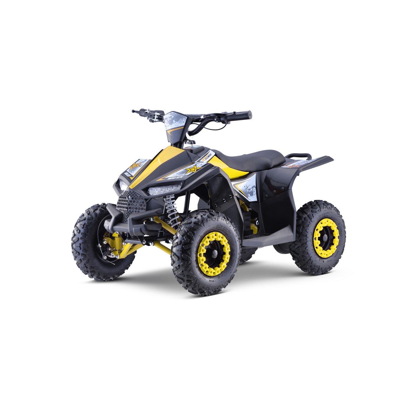 Quad E-STAR na baterii žlutá 35 km/h + střídavý motor 1000 W + nafouknutá kola + nastavení sedadla