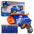 Ruční dětská pistole 6+ mechanismus pružiny Blaze Storm + 20 dlouhých pěnových kuliček