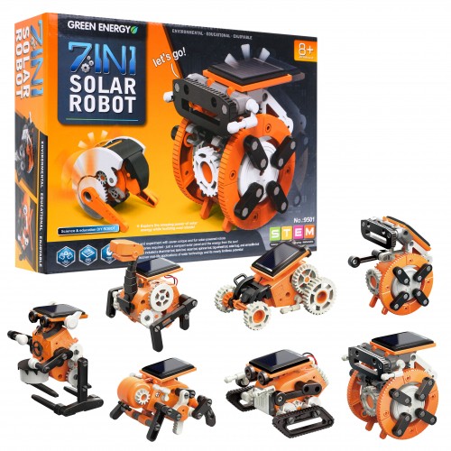 Sada solárních robotů k sestavení 7v1 pro děti 8+ interaktivních funkcí