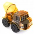 Vzdělávací sada solárních stavebních vozidel 3v1 pro děti Bagr Míchačka betonu Truck Buldozer