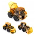 Vzdělávací sada solárních stavebních vozidel 3v1 pro děti Bagr Míchačka betonu Truck Buldozer