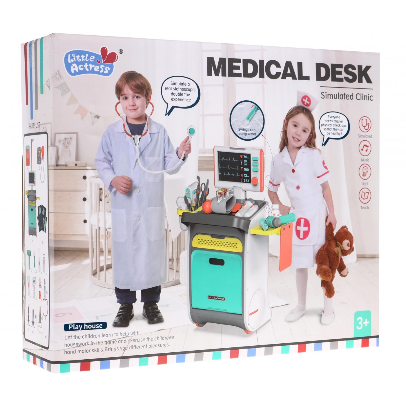 Dětský kočárek 3+ Interaktivní rentgenové funkce Příslušenství pro EKG 20+ el.
