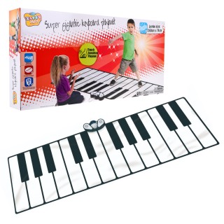 Velká hudební podložka pro děti 3+ Keyboard XXL 260x74cm + Režim nahrávání+ Kabel MP3
