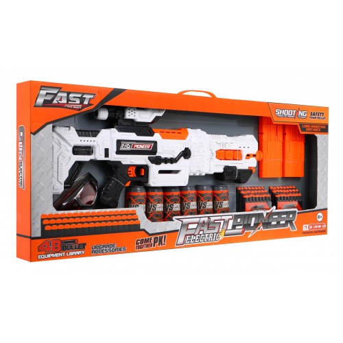 Dětská velká puška 8+ příslušenství + 48 měkkých nábojů hračka zbraň Fast Pioneer