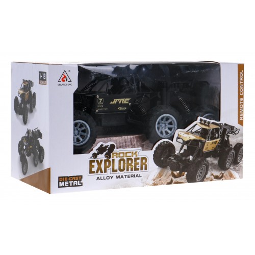 Rock Explorer Metal Crawler 4x4 Dětské 8+ Dálkové ovládání 1:18 Guma 6 Koleček