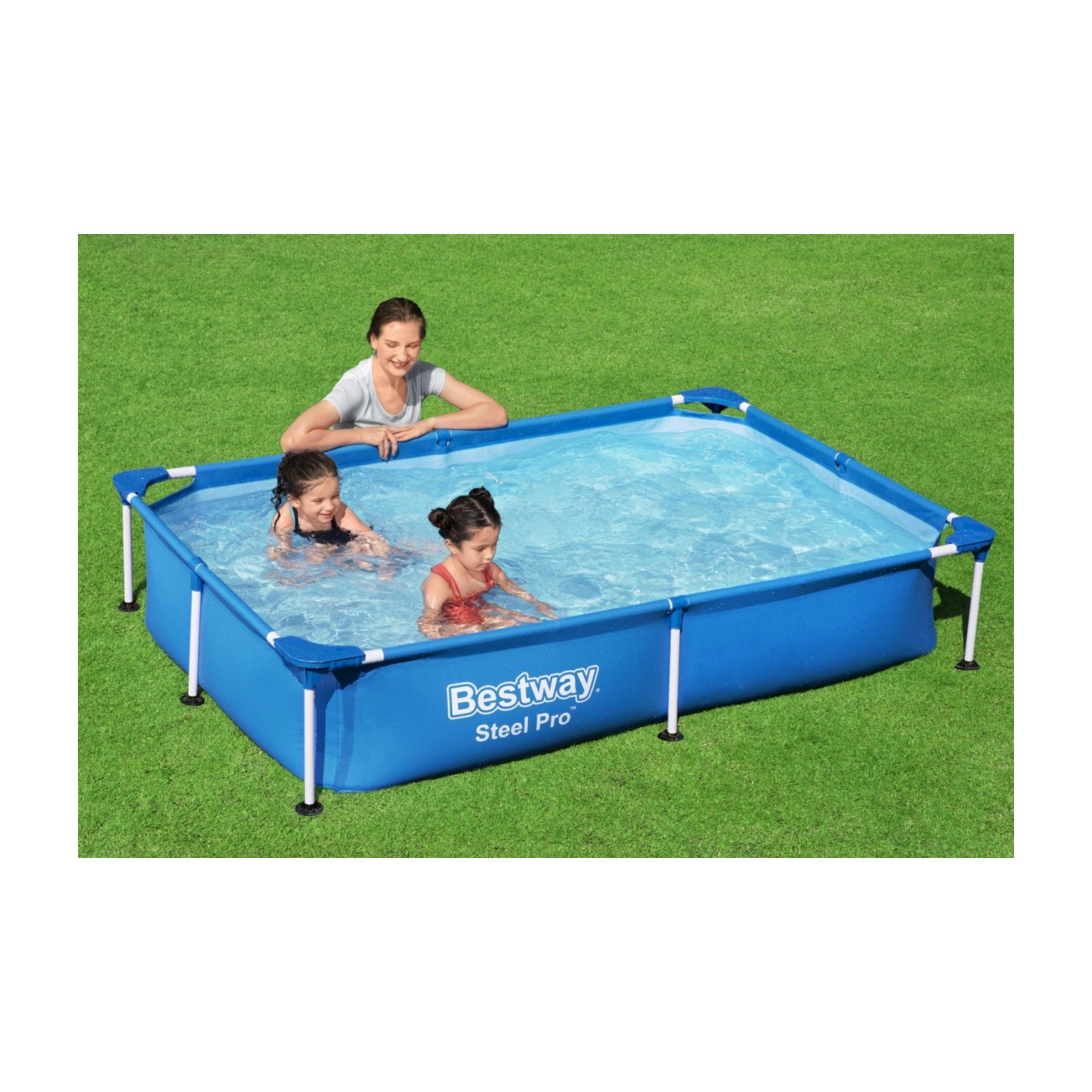 Ocelový bazén Splash Jr Steel Pro BESTWAY 221x150x43cm + opravná sada