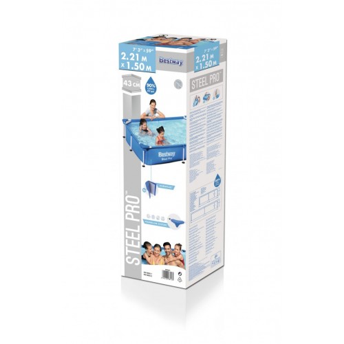 Ocelový bazén Splash Jr Steel Pro BESTWAY 221x150x43cm + opravná sada