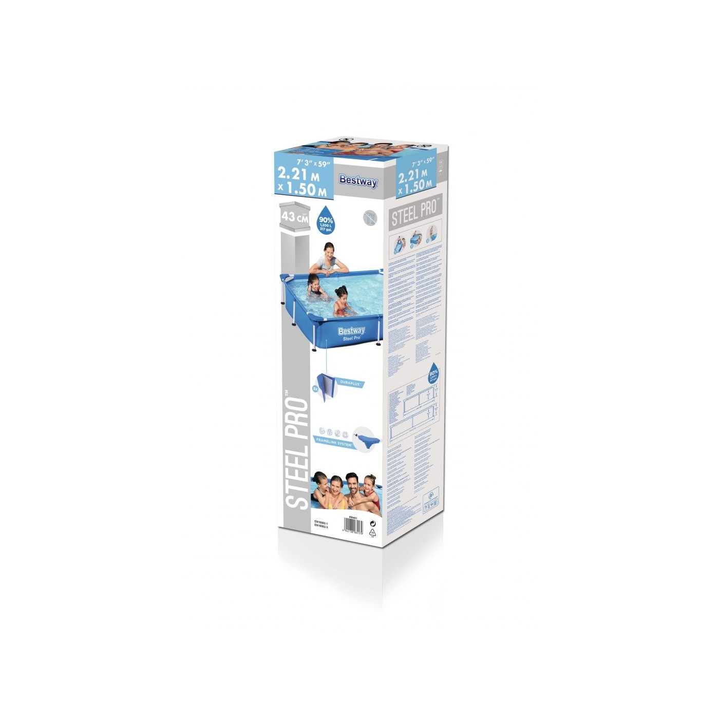Ocelový bazén Splash Jr Steel Pro BESTWAY 221x150x43cm + opravná sada
