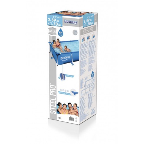 BESTWAY Jr Steel Pro Zahradní nerezový bazén 259x170x61cm