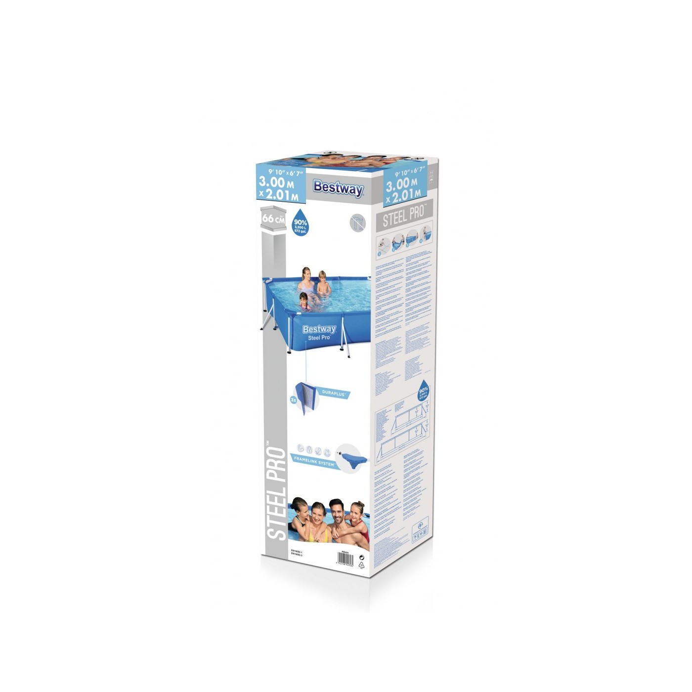Steel Pro BESTWAY obdélníkový ocelový bazén 300x201x66cm