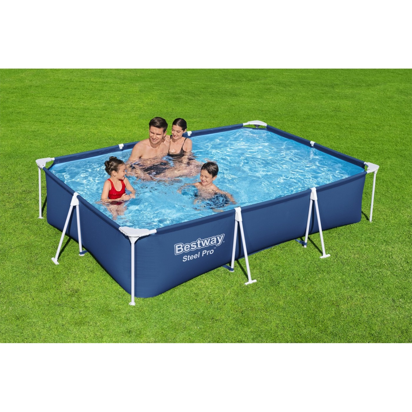 Steel Pro Ocelový bazén 300x201x66 Obdélníkový BESTWAY
