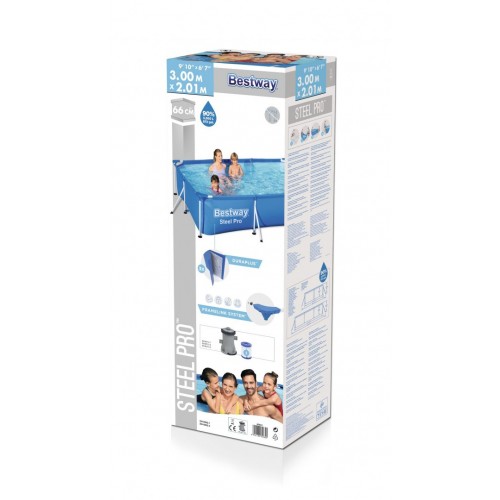 BESTWAY 3v1 Deluxe Steel Pro Steel Pool 300x201x66cm + Pumpa + Filtr