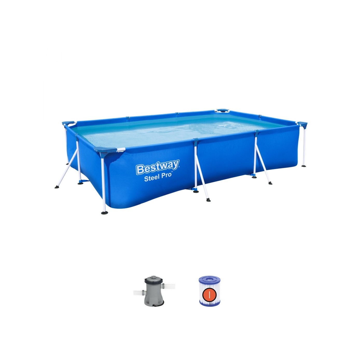 BESTWAY 3v1 Deluxe Steel Pro Steel Pool 300x201x66cm + Pumpa + Filtr