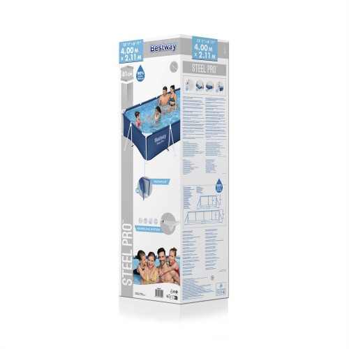 rámový bazén Family Steel Pro 400X211X81 BESTWAY + opravárenská sada