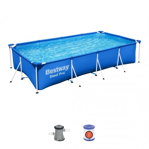 Ocelový BAZÉN BESTWAY Family Steel Pro 3v1 400x211x81cm + čerpadlo + filtr