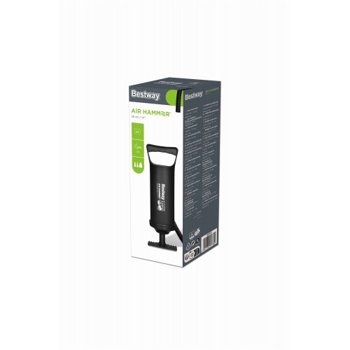Ruční pístová pumpa BESTWAY 1,85 l/cyklus + 3 koncovky + flexibilní váza