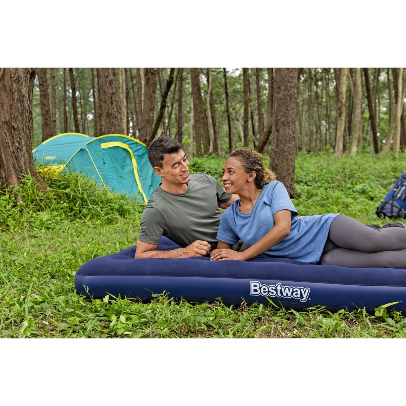 Nafukovací cestovní matrace BESTWAY 191x137x22cm pro 2 osoby Aeroluxe + opravná tyč