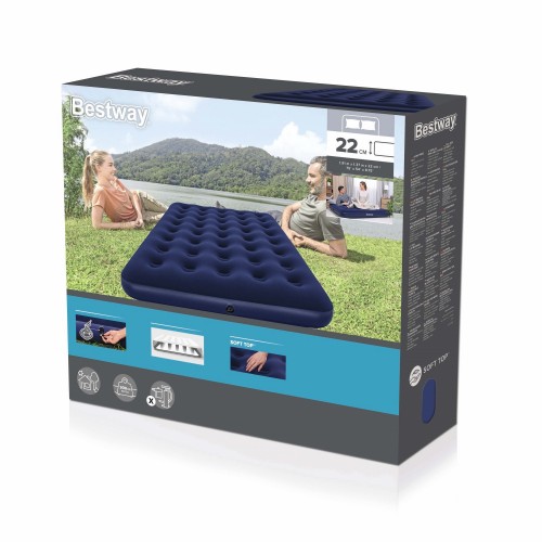 Nafukovací cestovní matrace BESTWAY 191x137x22cm pro 2 osoby Aeroluxe + opravná tyč