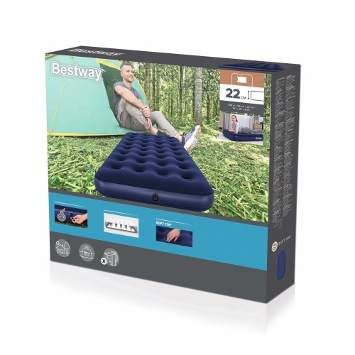 BESTWAY 188x99x22cm nafukovací cestovní matrace na spaní + opravná sada