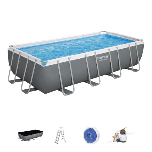 Elektrický ocelový rám bazén 549x274x122 18x9FT BESTWAY 6v1 + pískové čerpadlo