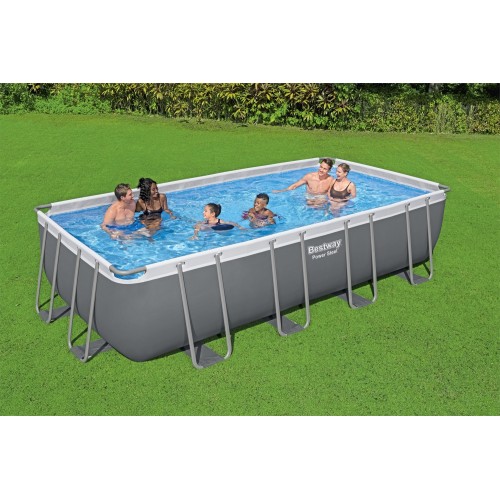 Elektrický ocelový rám bazén 549x274x122 18x9FT BESTWAY 6v1 + pískové čerpadlo