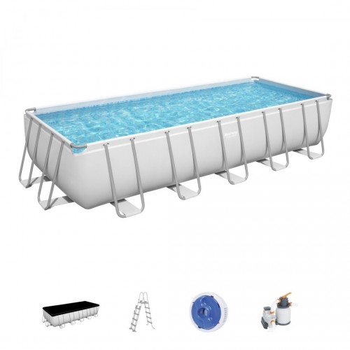 BESTWAY 640x274x132cm 21x9FT 6v1 rámový bazén Power Steel + pískové čerpadlo