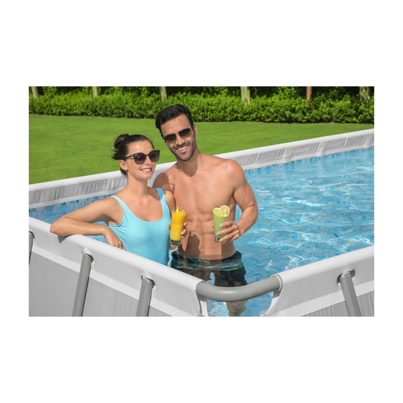 BESTWAY 640x274x132cm 21x9FT 6v1 rámový bazén Power Steel + pískové čerpadlo