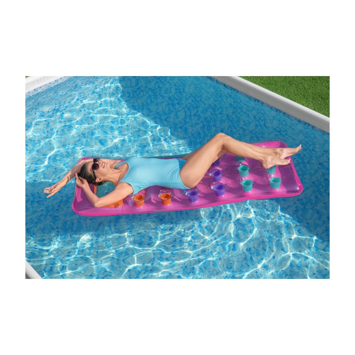 BESTWAY 640x274x132cm 21x9FT 6v1 rámový bazén Power Steel + pískové čerpadlo