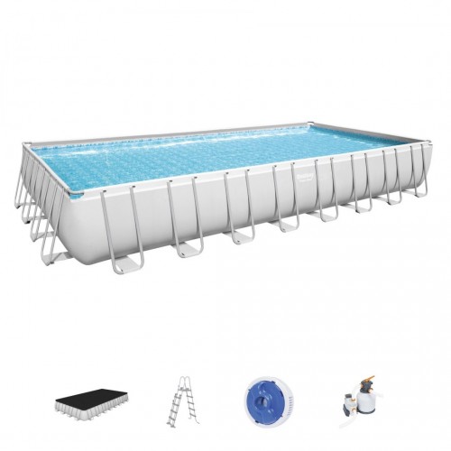 BESTWAY 6v1 rámový bazén Power Steel 956x488x132cm 31x16FT + pískové čerpadlo