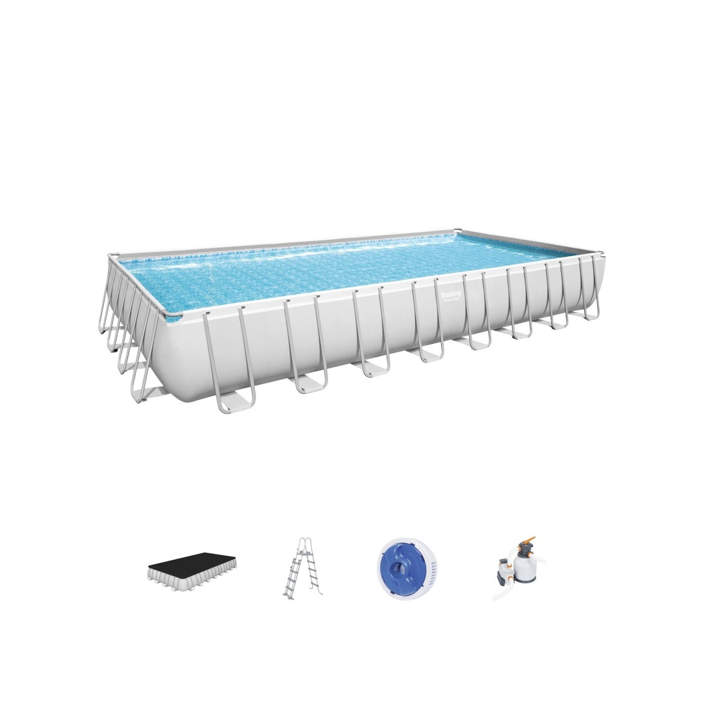 BESTWAY 6v1 rámový bazén Power Steel 956x488x132cm 31x16FT + pískové čerpadlo