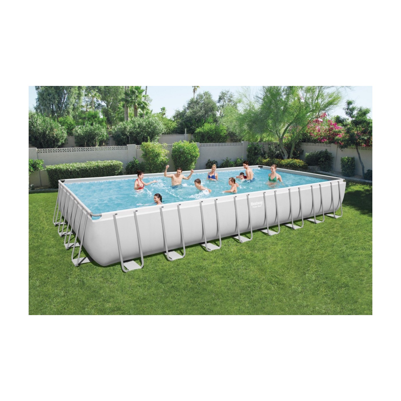 BESTWAY 6v1 rámový bazén Power Steel 956x488x132cm 31x16FT + pískové čerpadlo