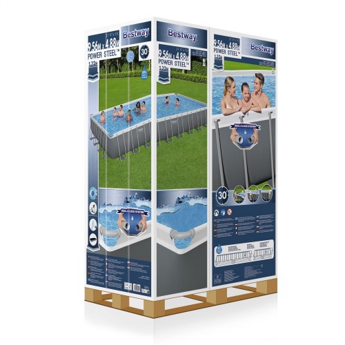 rámový bazén Power Steel 956x488x132 31x16FT BESTWAY 6v1 + Pískové čerpadlo