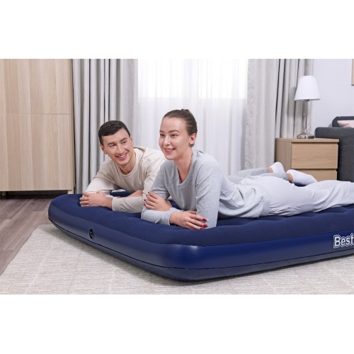 Matrace na spaní BESTWAY 203x152x22cm pro 2 osoby s vločkovým vzduchem + opravná sada