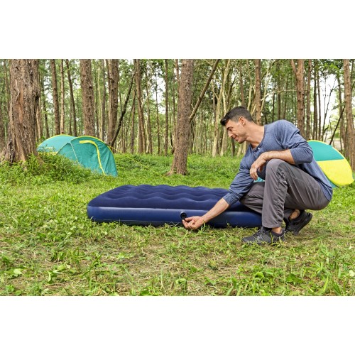Matrace na spaní BESTWAY 203x152x22cm pro 2 osoby s vločkovým vzduchem + opravná sada