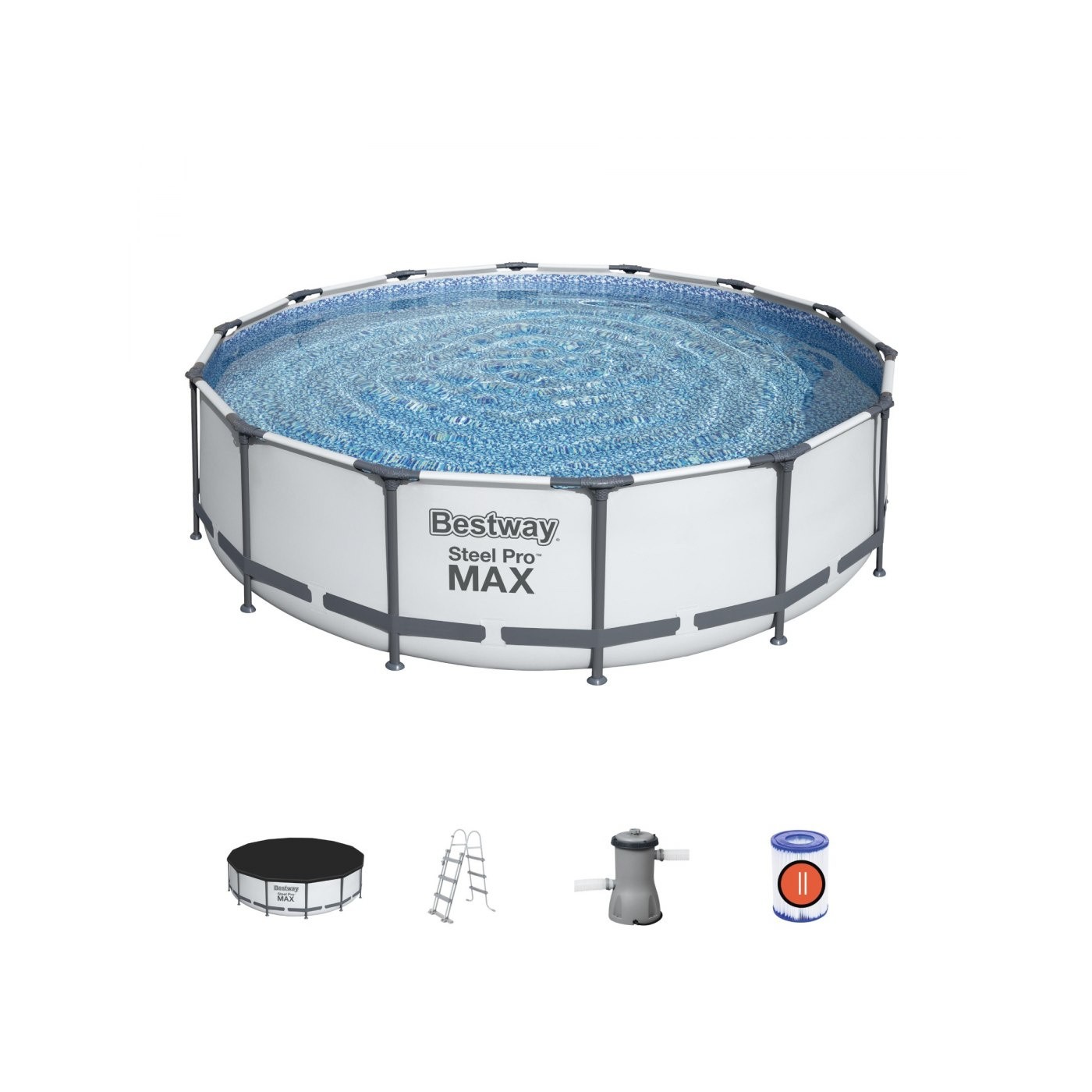 Steel Pro MAX Rack Pool 427x107cm 14ft BESTWAY 5v1 + Příslušenství