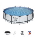 Steel Pro MAX 457x107 15 stop ocelový BAZÉN ŠEDÝ BESTWAY 5v1 + příslušenství