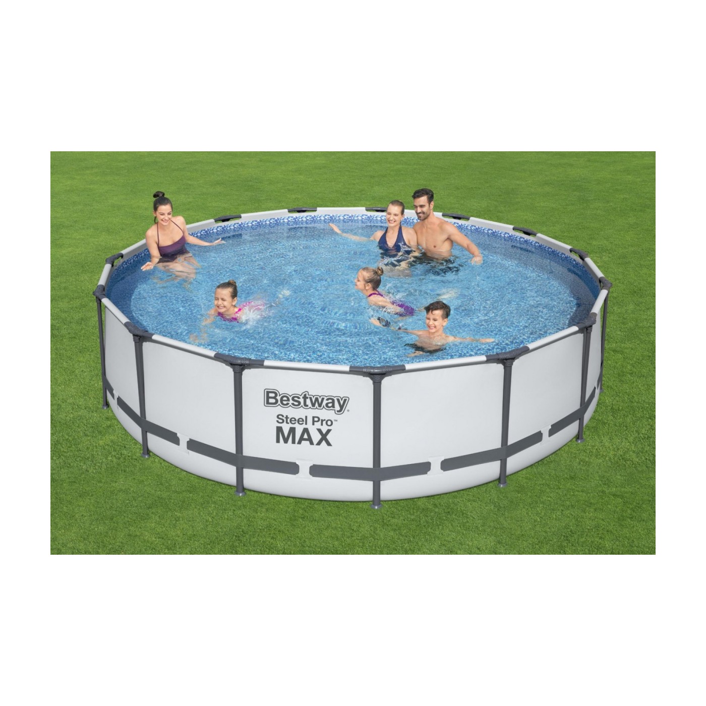 Steel Pro MAX 457x107 15 stop ocelový BAZÉN ŠEDÝ BESTWAY 5v1 + příslušenství