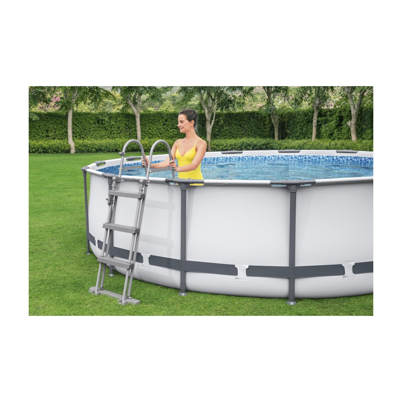 Steel Pro MAX 457x107 15 stop ocelový BAZÉN ŠEDÝ BESTWAY 5v1 + příslušenství