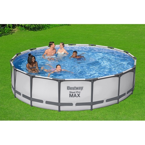 Steel Pro MAX 457X107 15 stop BESTWAY 5v1 Rack Bazénové čerpadlo Žebříkový kryt