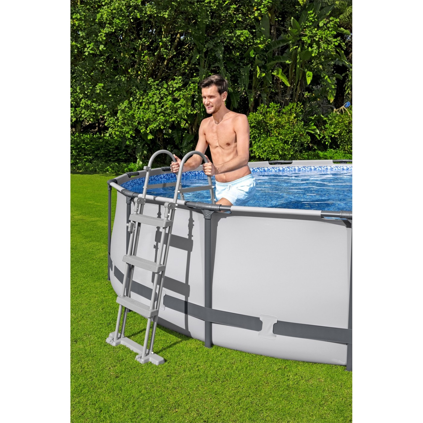 Steel Pro MAX 457X107 15 stop BESTWAY 5v1 Rack Bazénové čerpadlo Žebříkový kryt