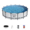 Steel Pro MAX 457X107 15 stop BESTWAY 5v1 Rack Bazénové čerpadlo Žebříkový kryt